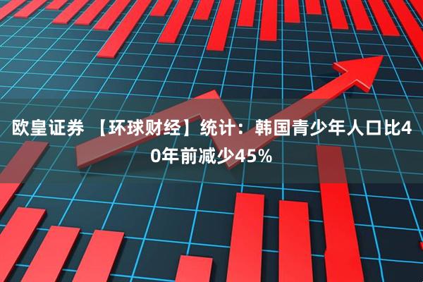 欧皇证券 【环球财经】统计：韩国青少年人口比40年前减少45%